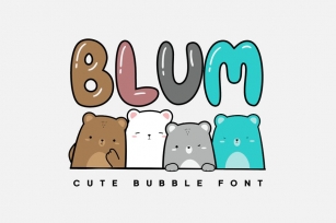BLUM - Cute & Lovely Bubble Font Font Download