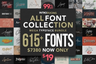 Font Collection Mega Typeface Bundle Font Download