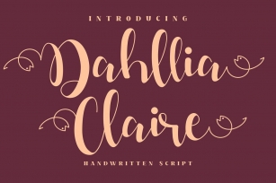 Dahllia Claire Script LS Font Download