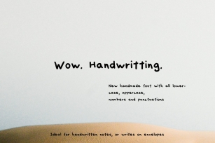 Wow. Handwritting. Handmade font. Font Download