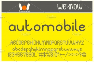 auto mobile font Font Download