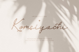 Komsiyochi Monoline Script Font Download