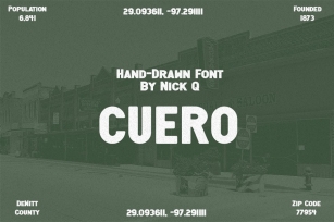 Cuero Hand Drawn Font Download