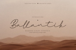 Ballantik Modern Monoline Script Font Download