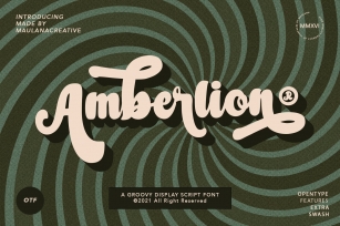 Amberlion Groovy Diplay Script Font Download