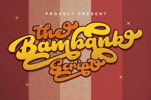 DS The Bambank Script - Retro Font Font Download
