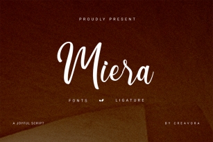 Miera - Joyful Script Font Font Download