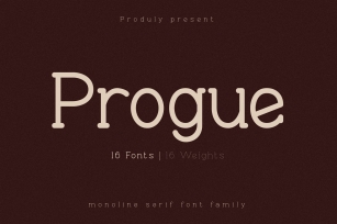 Progue Monoline Family Font Download