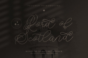 Lord of Scotland Monoline Signature Font Download