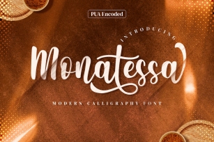Monatessa - Modern Calligraphy Font Font Download