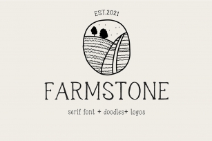 Farmstone Rustic serif . Doodles . Logos Font Download