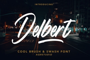 Delbert - Brush & Swash Font Font Download