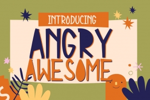 Angry Awesome Cutout Font Download