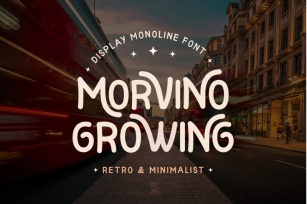 Morvino Growing - Monoline Display Font Font Download