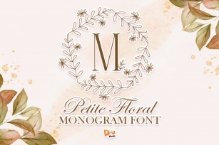 Petite Floral Monogram Font Download