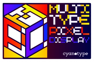 MultiType Pixel Display Font Download