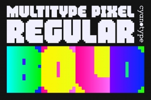 MultiType Pixel Regular Bold Font Download