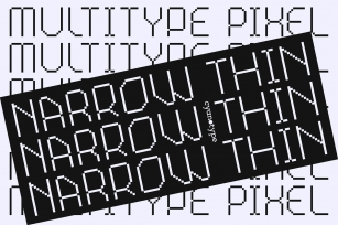 MultiType Pixel Narrow Thin Font Download