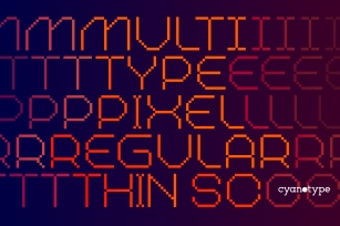 MultiType Pixel Thin Font Download