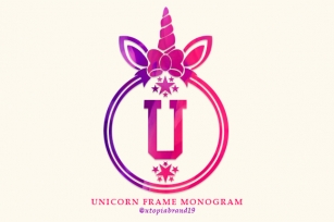 Unicorn Frame Monogram Font Download