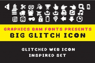 Big Glitch Icon Font Download