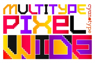 MultiType Pixel Wide Font Download