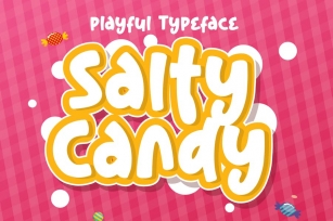 DS Salty Candy - Playful Typeface Font Download