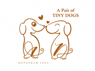 A Pair of Tiny Dogs Font Download