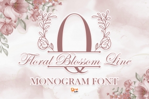 Floral Blossom Line Font Download
