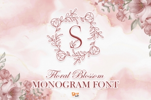 Floral Blossom Monogram Font Download