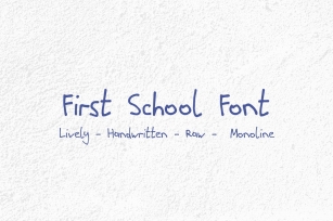 First School Handwritten Font Download