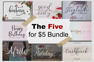 THE FIVE FOR $5 BUNDLE Font Download