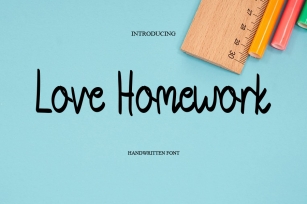 Love Homework Font Download