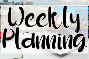Weekly Planning Font Download