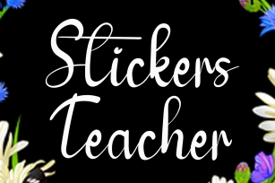 Stickers Teacher Font Download