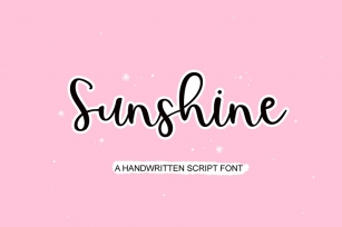 sunshine - handwritten script font Font Download
