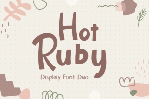 Hot Ruby - Handwritten Font Duo Font Download