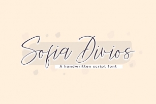 Sofia Divios -handwritten script Font Download
