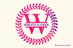 Wreath Flower Monogram Font Download