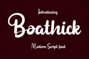 Boathick Font Download