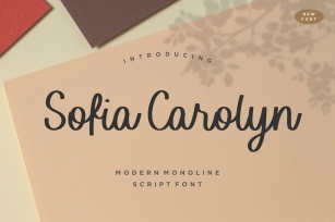 Sofia Carolyn Modern Monoline Script Font Download