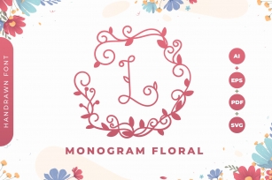 Monogram Floral Font Download