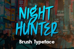 DS Night Hunter - Brush Typeface Font Download