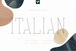 Italian Slab Serif - 24 fonts + More Font Download