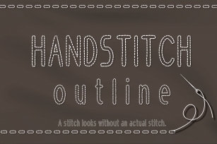 Handstitch Outline Font Download