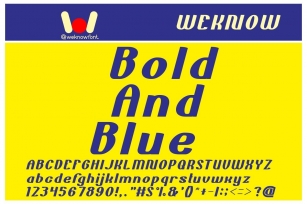 Bold and Blue Font Download