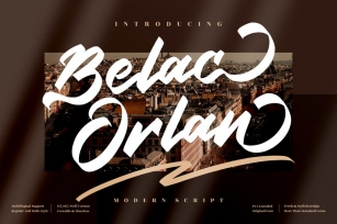 Belac Orlan Modern Brush Font LS Font Download