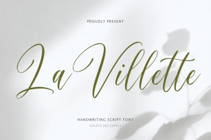 La Villette Handwriting Script Font Download