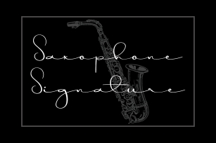 Saxophone Signature Font Download
