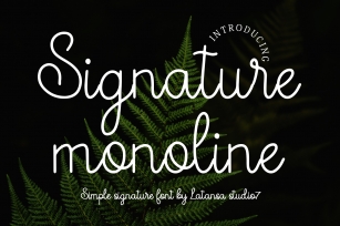Signature Monoline Font Download